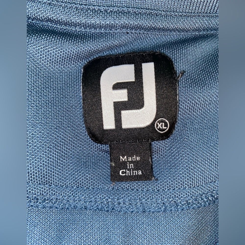 FootJoy Shirt Men Size XL Bluish Gray Striped Polo Stretch Performance Golf - Picture 5 of 7